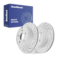 Rear Drilled Slotted Brake Rotors Pair for Chevy Equinox 2017