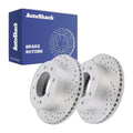 Front Drilled Slotted Brake Rotors Pair for Chevy Silverado 2500 HD 2025