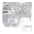 Front Rear Brake Rotors and Pads Kit for Honda Accord ACURA TSX Drilled Slotted