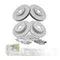 Front & Rear Brake Rotors And Ceramic Brake Pads Sets For 2015 - 2021 Ford Edge