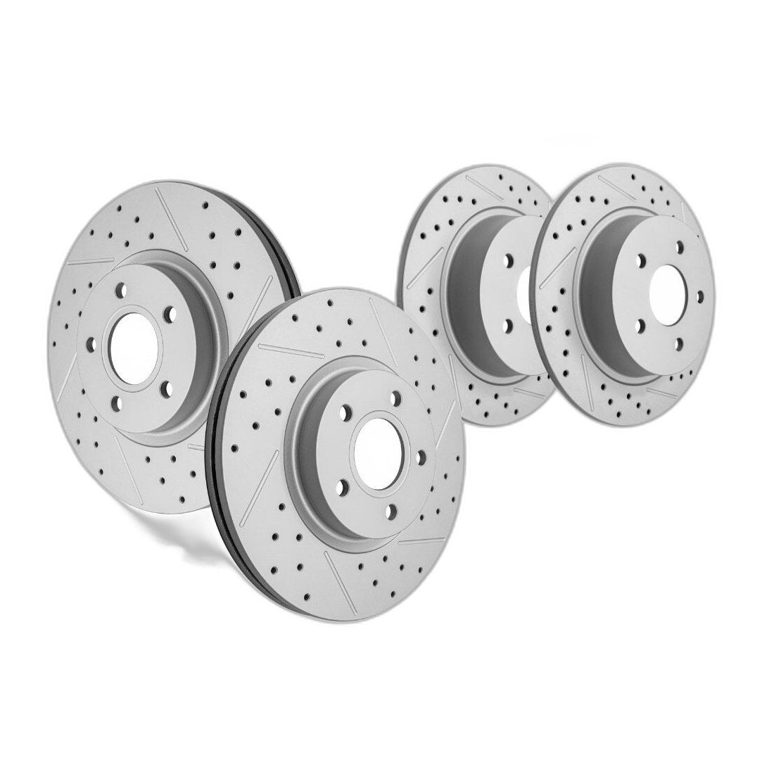FWD Front Rear Disc Rotors Ceramic Brake Pads for 2013 - 2016 Ford Escape C-Max