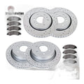 Front Rear Brake Rotors Pads Kit for Ford F-150 6 Lug 10 2011 Slotted Drilled