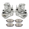 Pair Rear Brake Calipers &Ceramic Pads For 2011-15 Lincoln MKX Ford Edge 3.5L