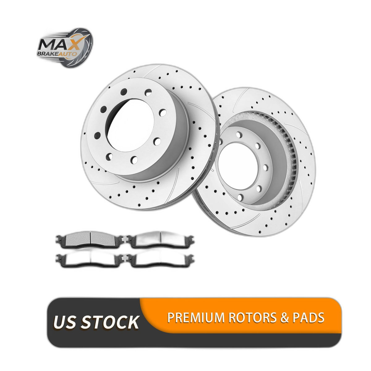 Front Drilled Slotted Brake Rotors Pads Kit for Dodge RAM 1500 2500 3500 4000