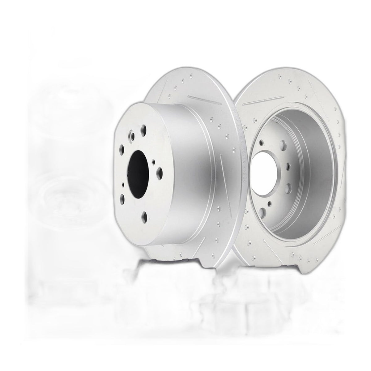 Drilled & Slotted Rear Brake Kit with Rotors & Pads for Enhanced Stopping Power