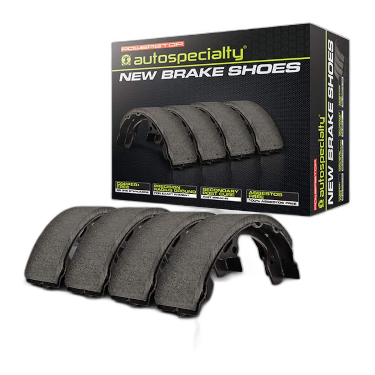 PowerStop B871 Rear Drum Brake Shoes Set for 2005-2023 Toyota Tacoma Pickup