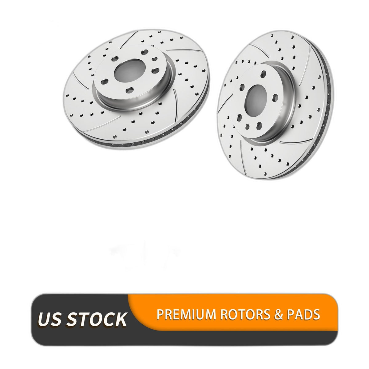 Front Brake Rotors Pads Kit for Ford Fusion 2013-2019 Lincoln Brakes Drilled