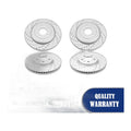 Front and Rear Brake Rotors Ceramic Pads for 11-19 Ford Explorer Drilled Slotted