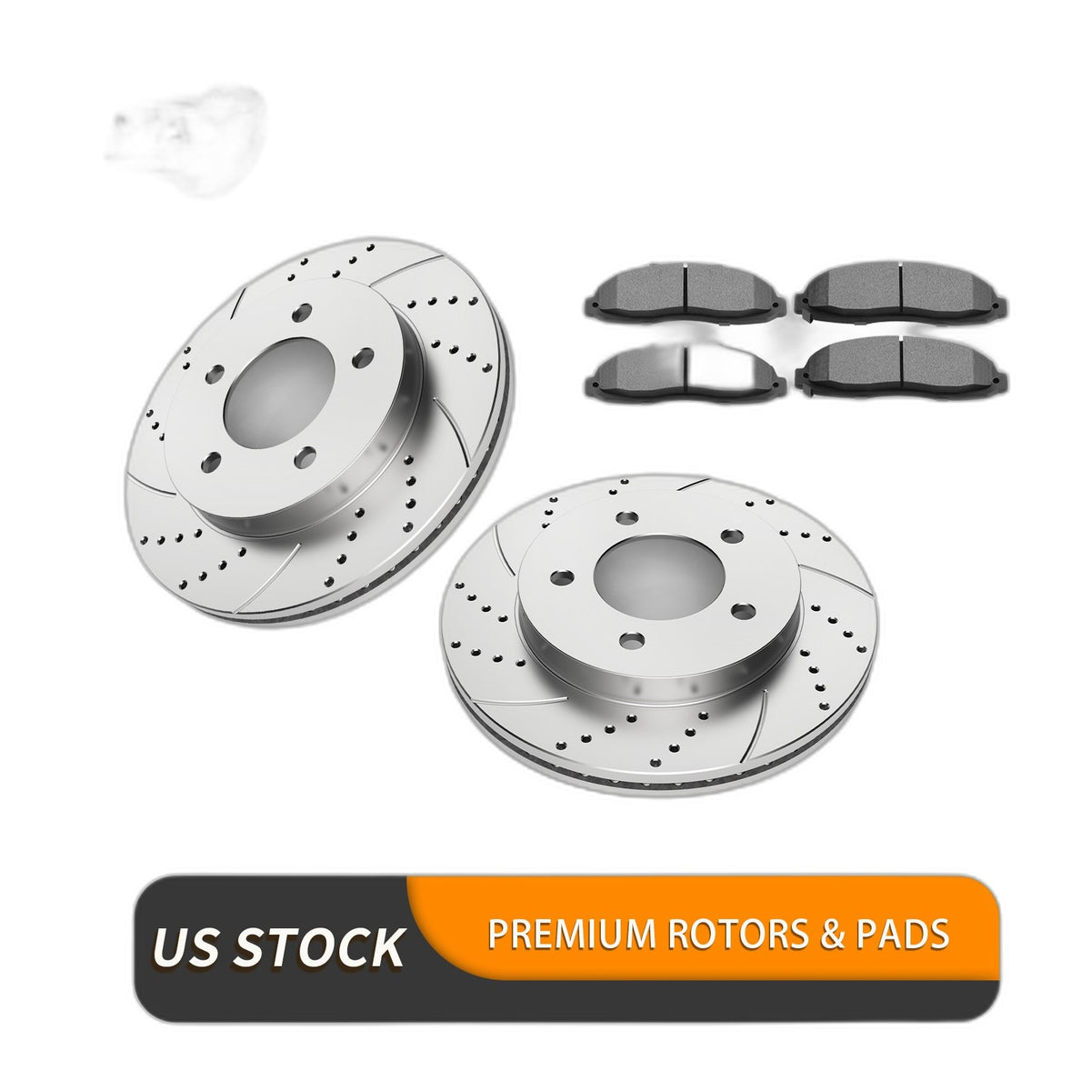 Front Brake Rotors Pads Kits for 1997-2003 Ford F-150 4WD Brakes Drilled Slotted