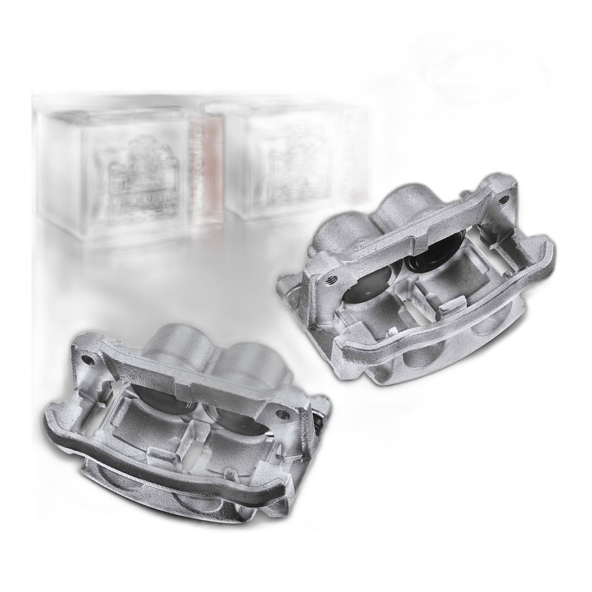 Pair Front Side Brake Calipers w/ Bracket & Phenolic Pistons for Ford F-150 2009