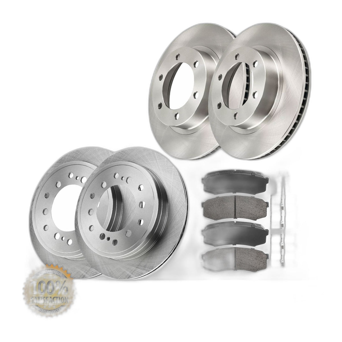 Front and Rear Vented Disc Brake Rotors Pads Kit for Toyota 4Runner 2003 - 2009