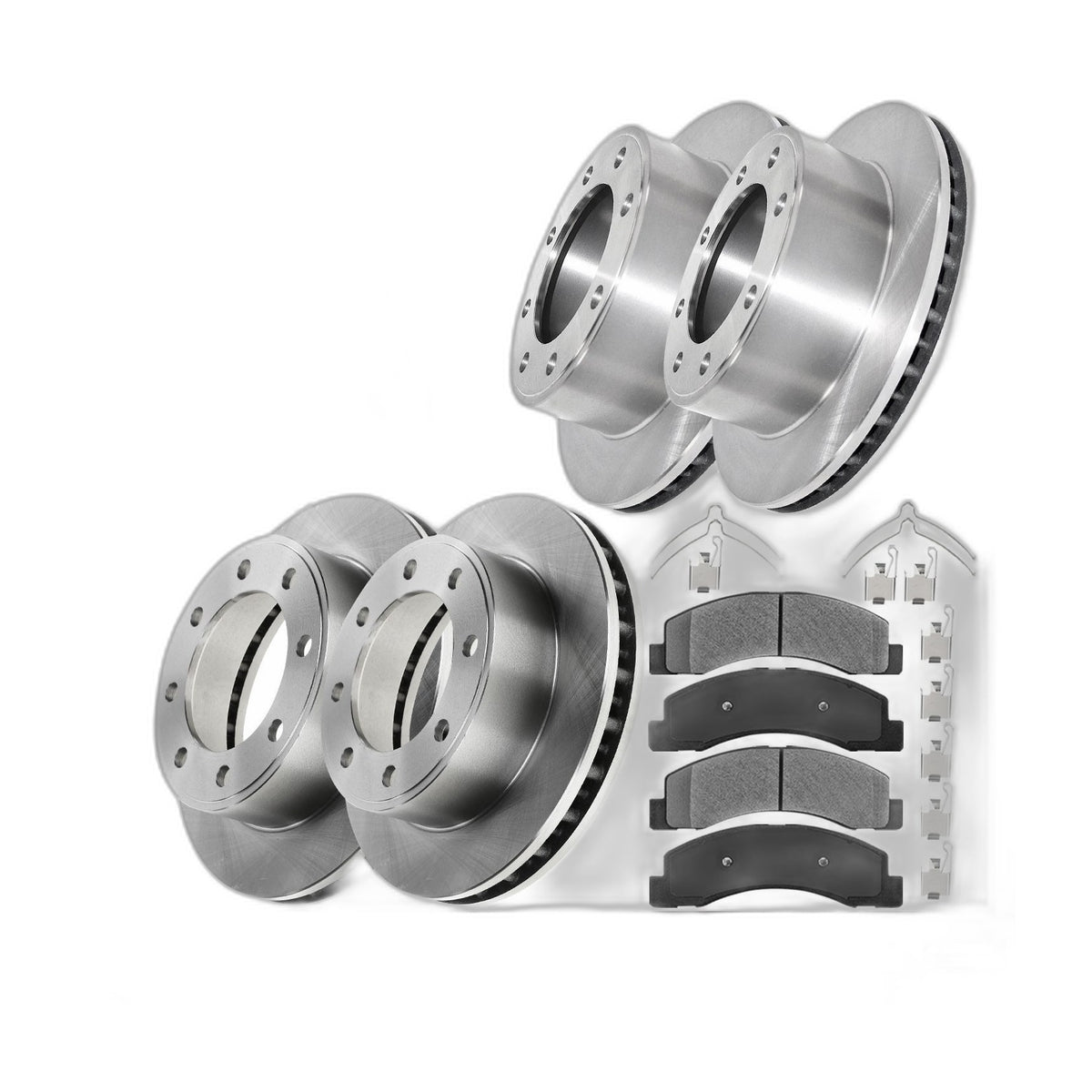 8-Lug Front Rear Brake Rotors Pads Kit for 1999 - 2004 Ford F-350 Super Duty 4WD