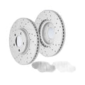 Front Brake Rotors + Ceramic Brakes Pads Kit For Ford Edge Lincoln MKX FWD