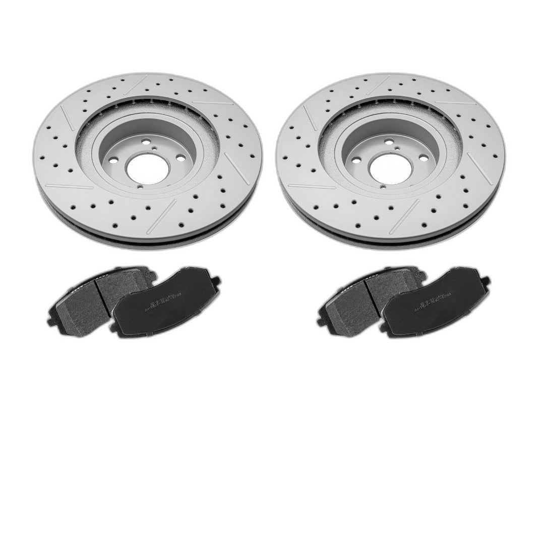 Front Drilled Brake Rotors Ceramic Pads Kit For Subaru Outback Forester Legacy