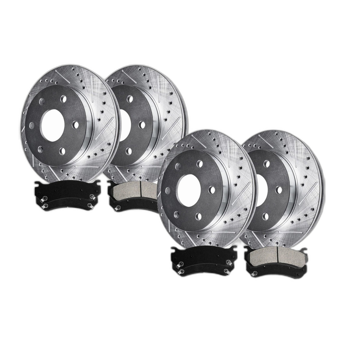 Front Rear Disc Brake Rotors Ceramic Brake Pads Kit for Ford F-150 2012 - 2020