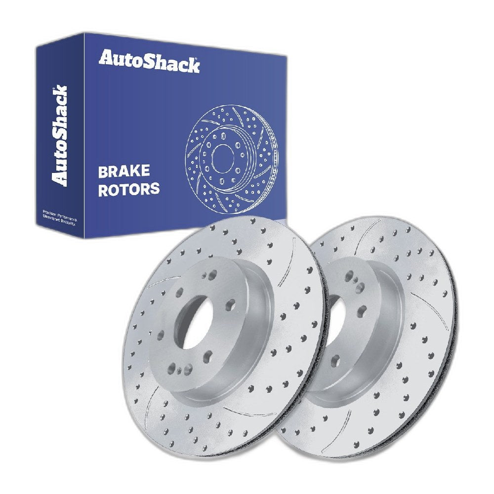 Front Drilled Slotted Brake Rotors Pair for Chevy Silverado 1500 2024