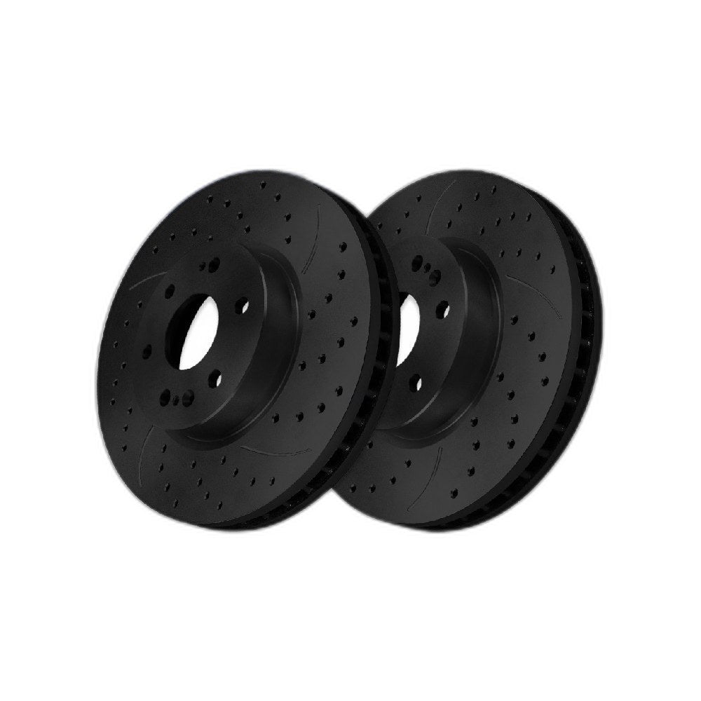 Front Drilled Slotted Brake Rotors Pair for Chevy Silverado 1500 2024