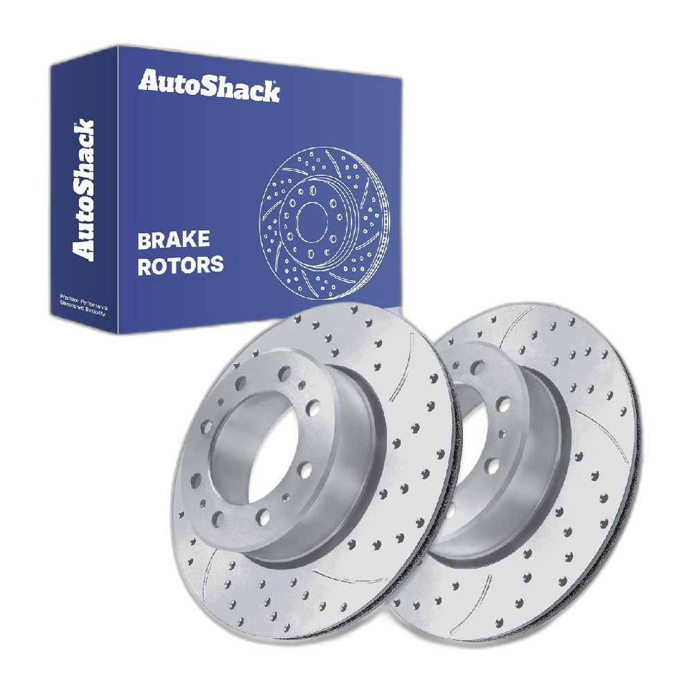 Rear Drilled Slotted Brake Rotors Pair for Ram 2500 2024