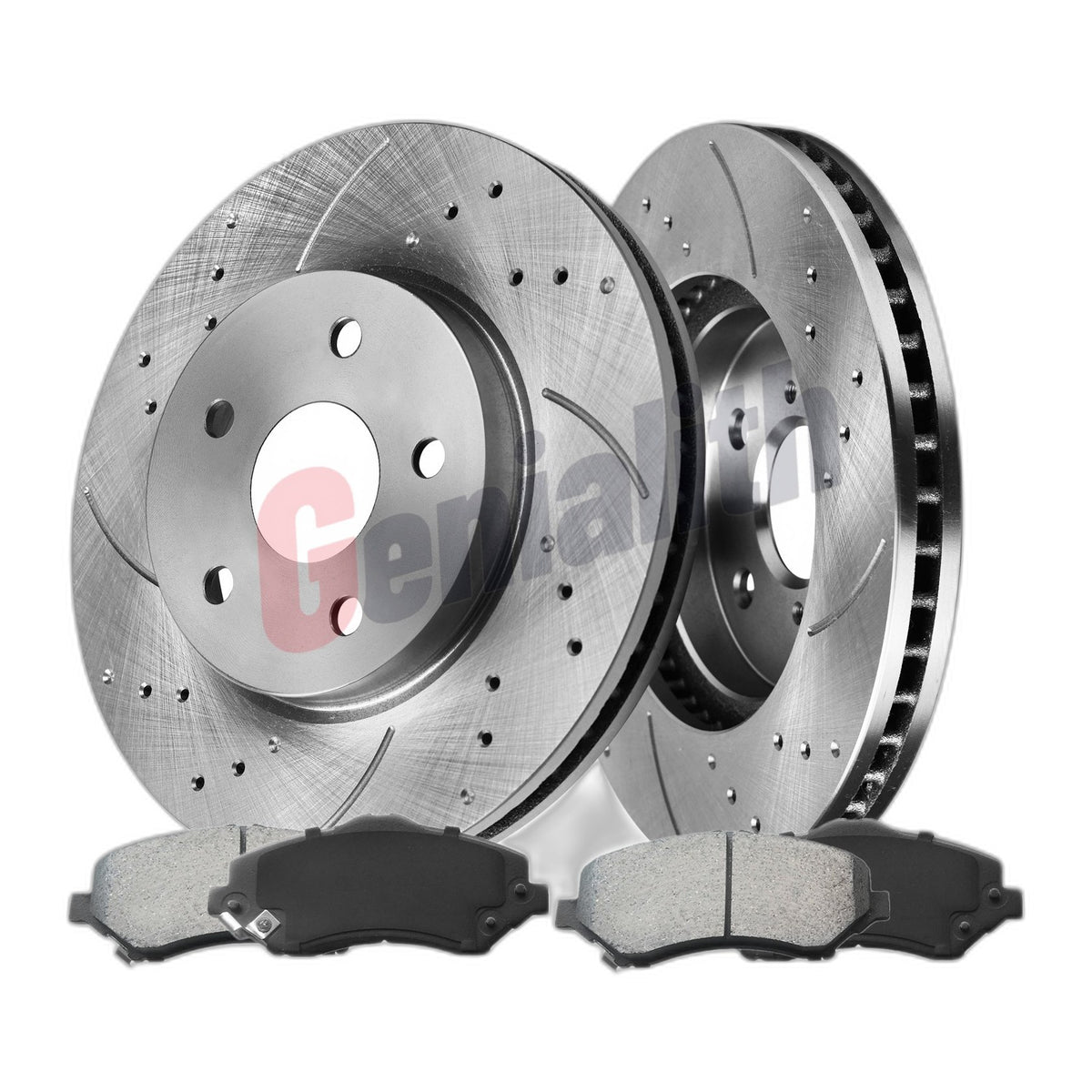 11.89 in Front Brake Rotors & Ceramic Pads Kit for Grand Caravan 2008-2016 5 Lug