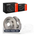 Rear Solid Brake Rotors and Ceramic Pads Kit 11.02 Inch for Ford C-Max Escape