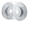 4 Piece Front Drilled Slotted Brake Rotors & Ceramic Pads Kit for 07-17 Camry