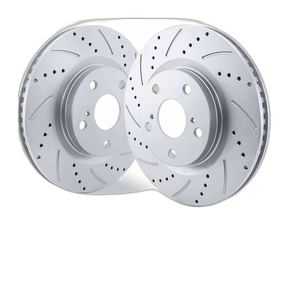 4 Piece Front Drilled Slotted Brake Rotors & Ceramic Pads Kit for 07-17 Camry