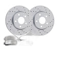 For 2005-2010 Honda Odyssey Front Drilled Brake Discs Rotors and Pads Brakes Kit