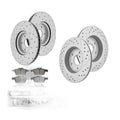 Front+Rear Drilled Brake Rotors Ceramic Pads for Escape 2013-2016 1.6L AWD/2.0L