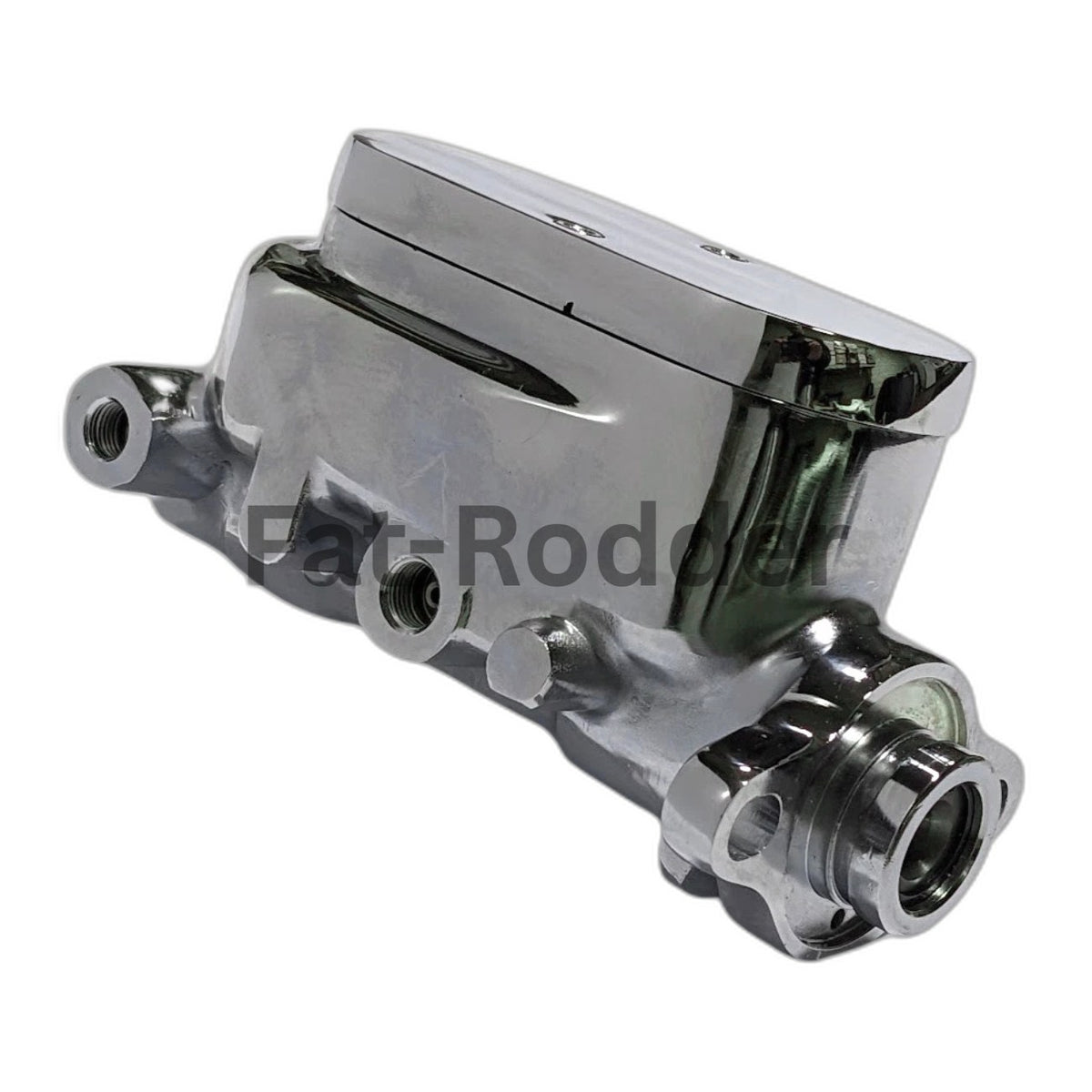 Universal CHROME Smooth Top Brake Master Cylinder Street Rod GM Chevy DISPLAYS