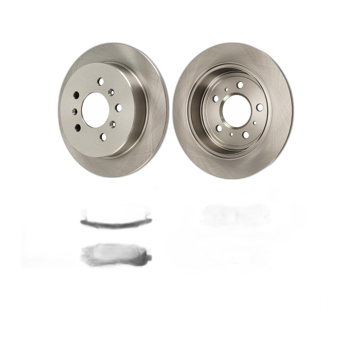 Rear Ceramic Brake Pads and Solid Rotors Kit Fits 2006-2010 Chevrolet Impala
