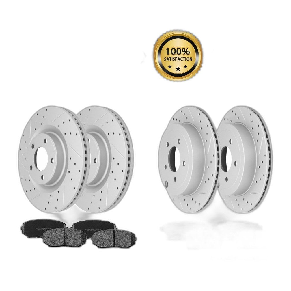 Front & Rear Brake Rotors + Ceramic Pads for 2007-2009 Ford Edge Lincoln MKX