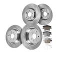 Front & Rear Disc Rotors + Ceramic Brake Pads For Ford Fusion Lincoln MKZ 13-16