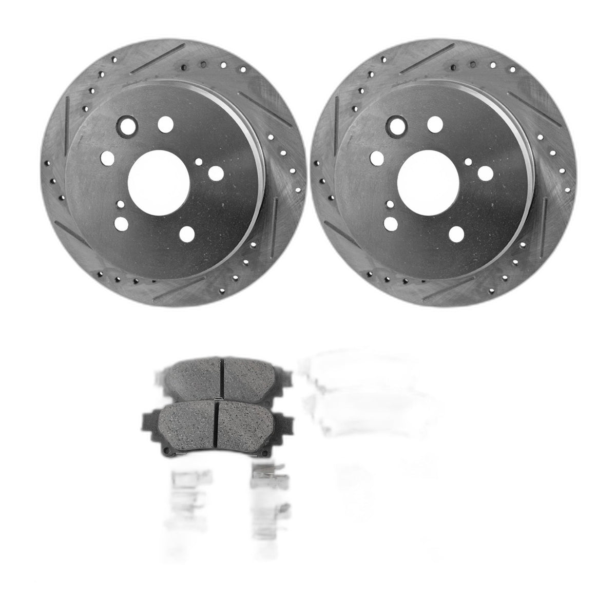 Rear Brake Disc Rotors and Pads Kit For Lexus IS250 2014 2015