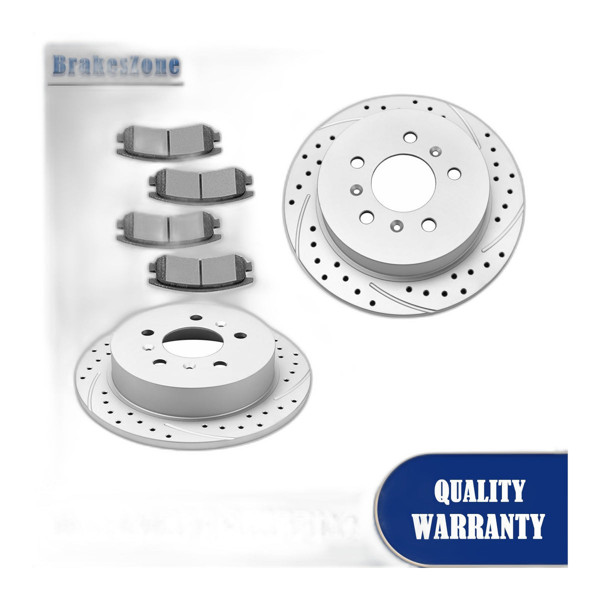REAR Brake Rotors and Pads Kits for Chevrolet Impala 06-10 Monte Carlo Allure