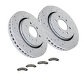 Front Brake Pad Rotor Kit Drilled Slotted Rotors and Brakes Pads for Ford F-150