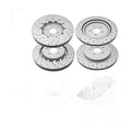 Front & Rear Drilled Slotted Rotors + Pads for Ford Explorer Flex Lincoln MKT