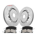 Front Disc Rotors + Ceramic Brake Pads Kit for Ford Explorer Taurus Flex MKS MKT