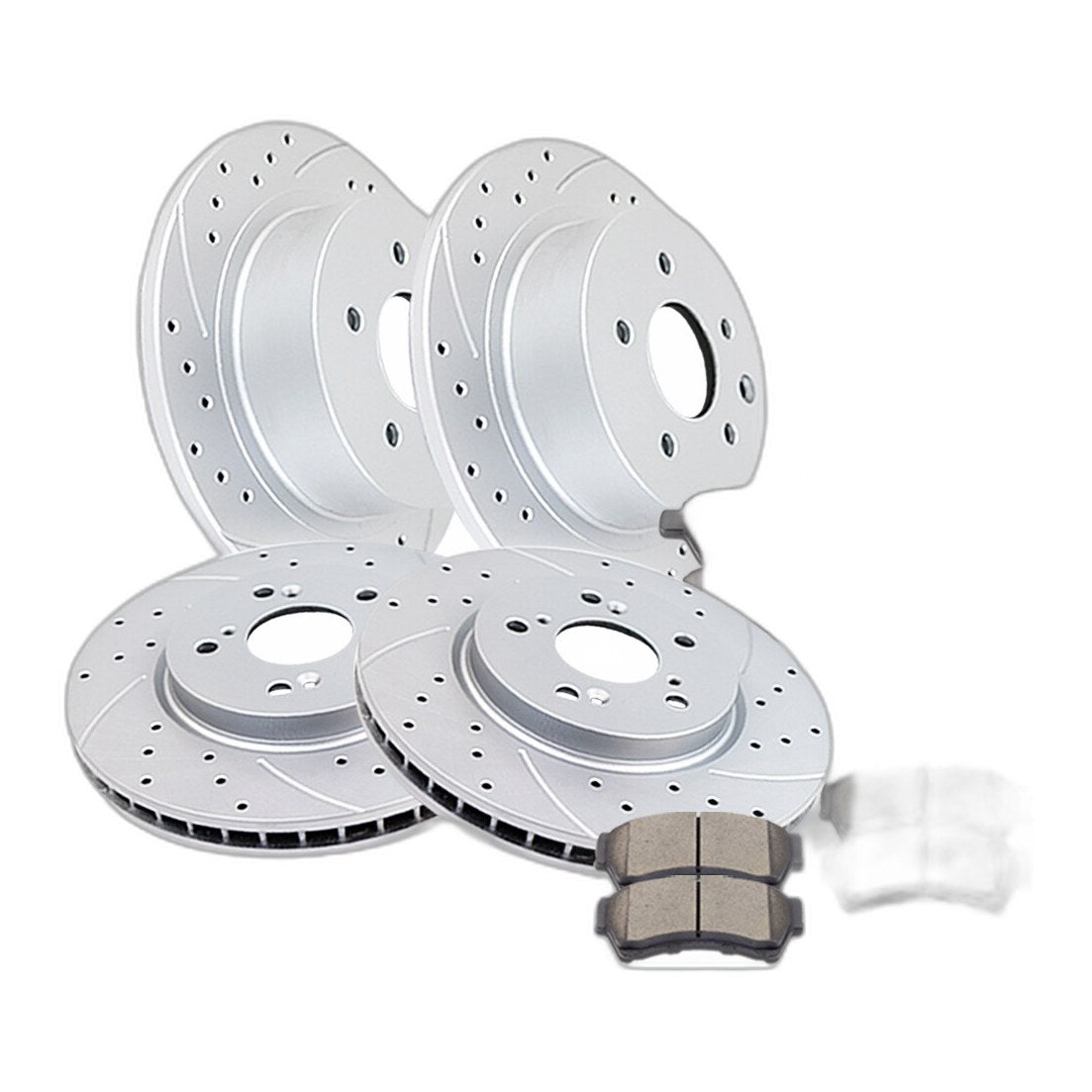 Front Rear Rotors + Brake Pads Fit Ford Fusion Mazda 6 Lincoln MKZ Mercury Milan