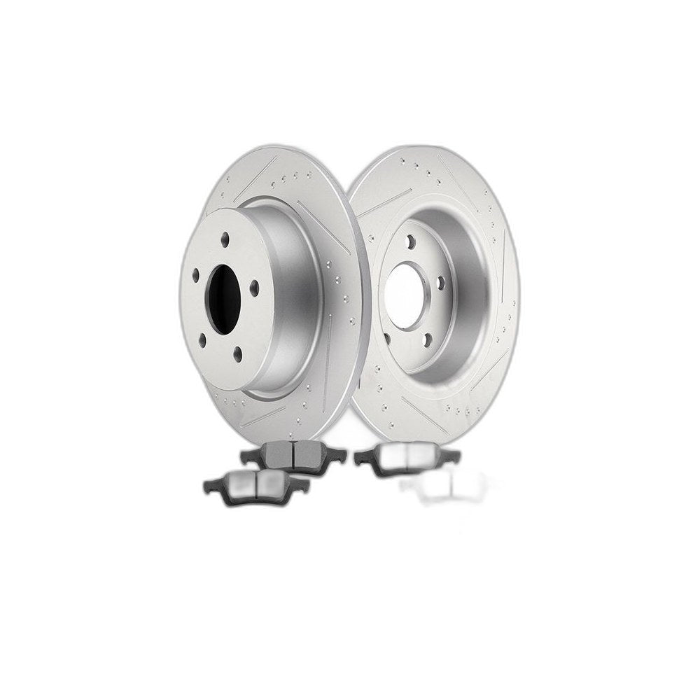 Rear Pair Brake Caliper Rotors and Pad Kit w/ Bracket Fits 2013-2016 Ford Escape