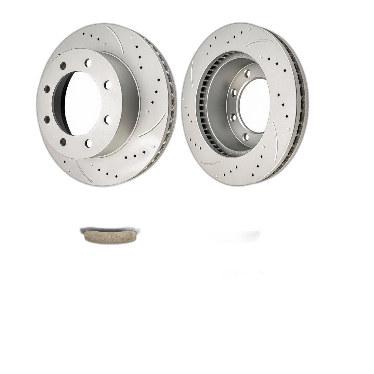 Front Drilled Brake Rotors Brake Pads for Ford F-250 Super Duty V8 6T 2005-2007