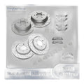 Front Rear Brake Rotors Pads kit for 2012-20 Ford F-150 Manual Parking Brakes