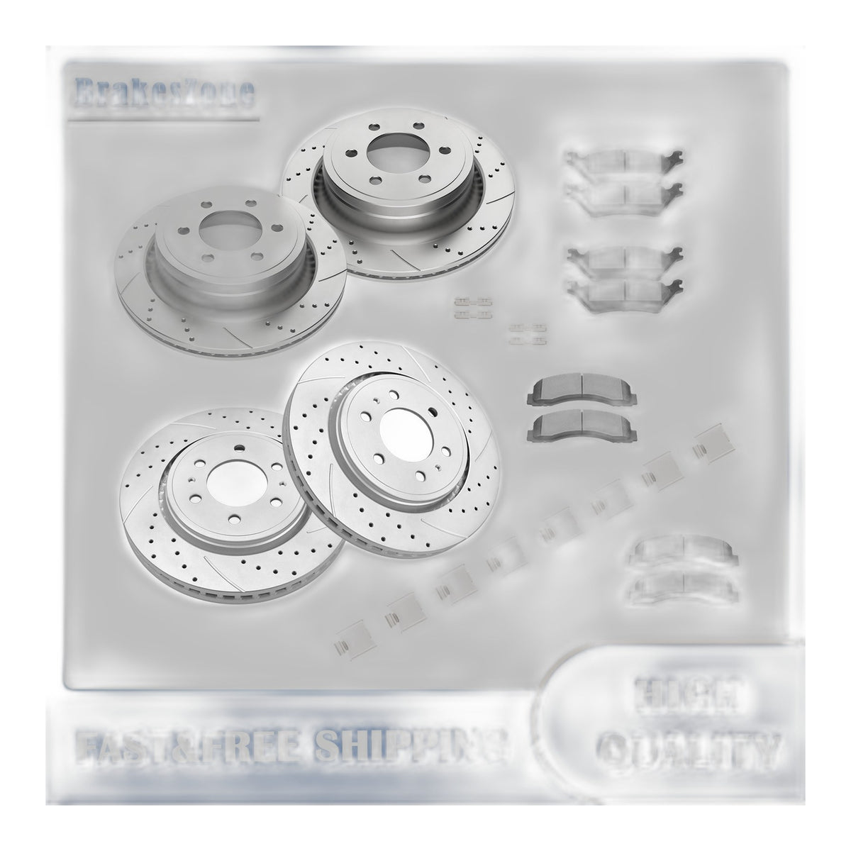 Front Rear Brake Rotors Pads kit for 2012-20 Ford F-150 Manual Parking Brakes