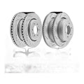 6 Lugs Front & Rear Disc Rotors Ceramic Brake Pads for 2012 - 2020 Ford F-150