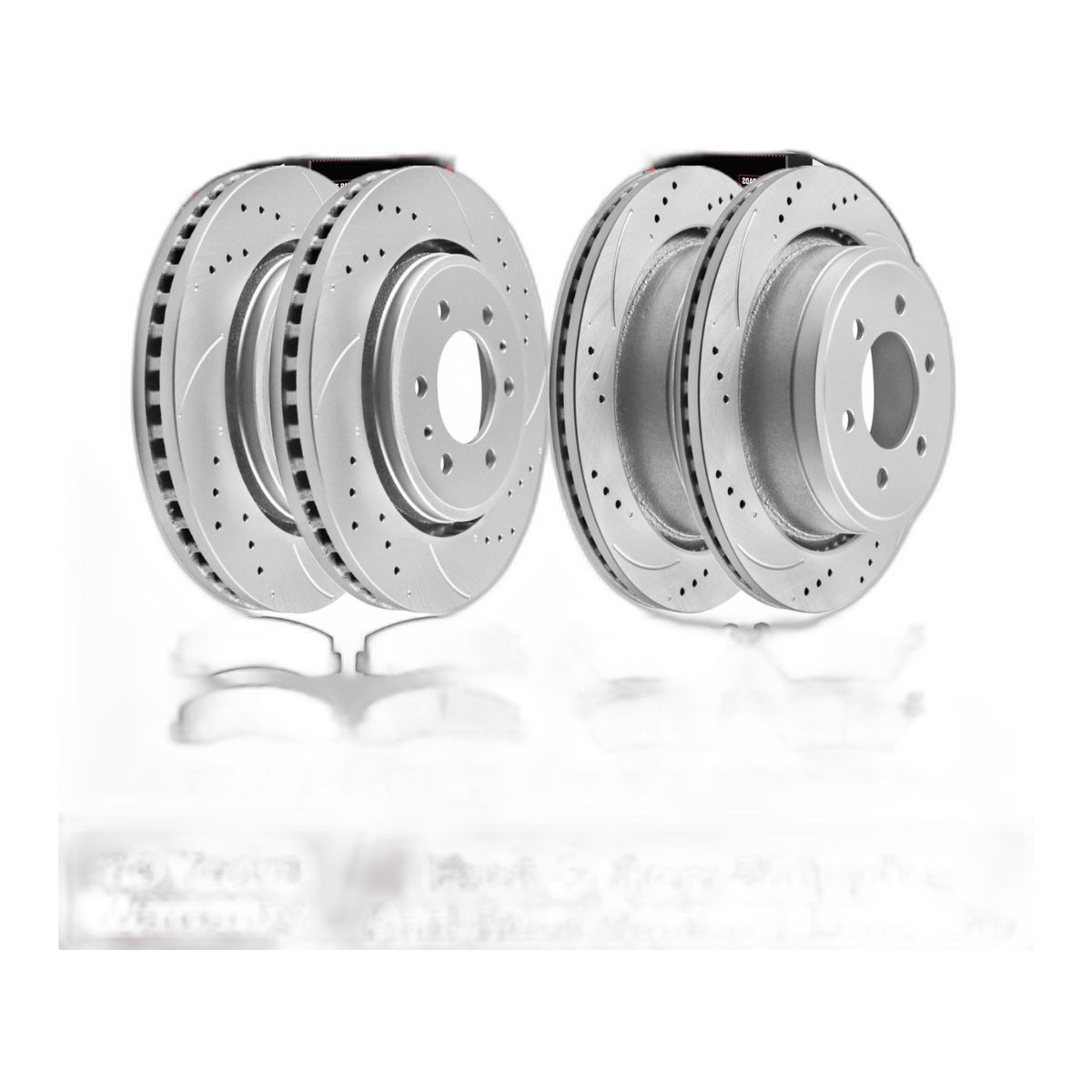 6 Lugs Front & Rear Disc Rotors Ceramic Brake Pads for 2012 - 2020 Ford F-150