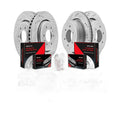 Front Rear Drilled Brakes and Rotors Brake Pads for Ford F-150 Disc Brakes Kits