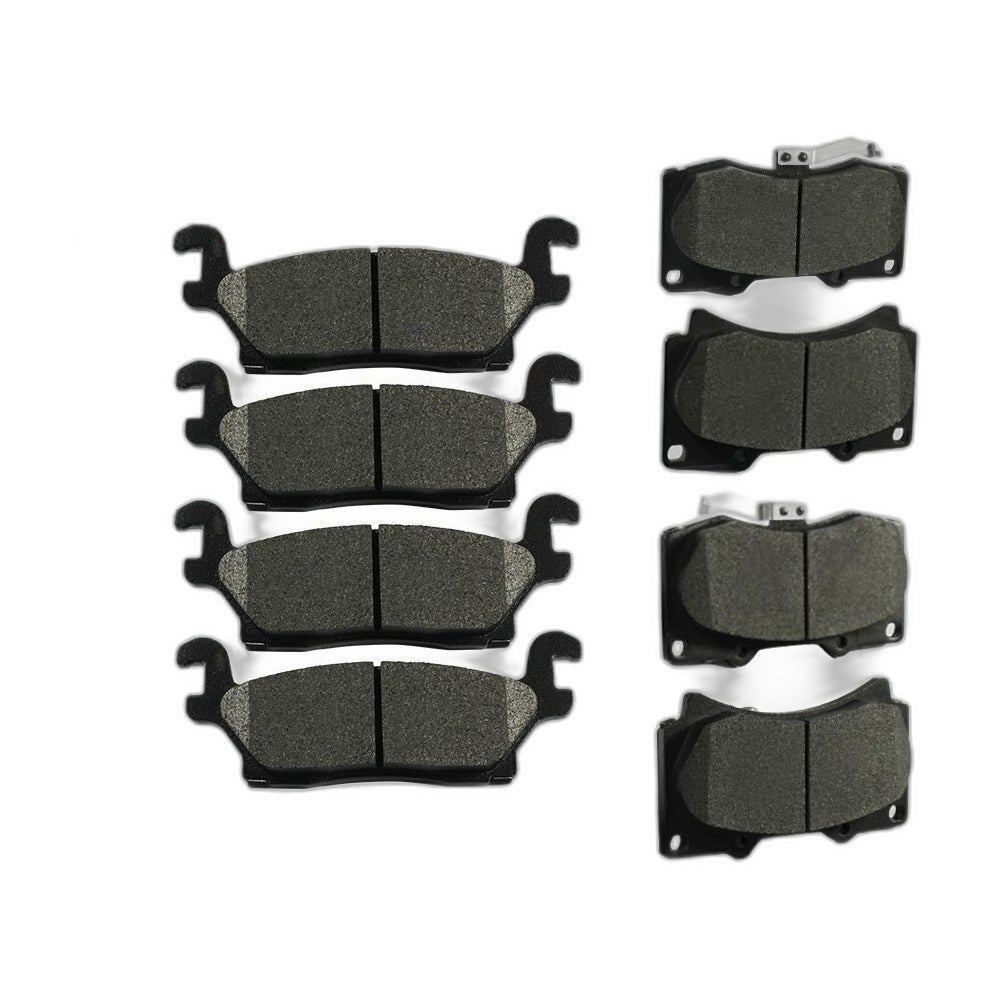 Front & Rear Ceramic Brake Pads Set for 2006 - 2010 Hummer H3, 2009 2010 H3T