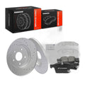 12.60 inch (320mm) Rear Brake Rotors & Ceramic Pads Kit, 6-Pack