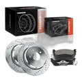 11.61 In (295.00mm) Rear Brake Rotors & Ceramic Pads Kit, 6-Pack