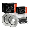 11.61 In (295mm) Rear Vented Brake Rotors and Ceramic Pads Kit