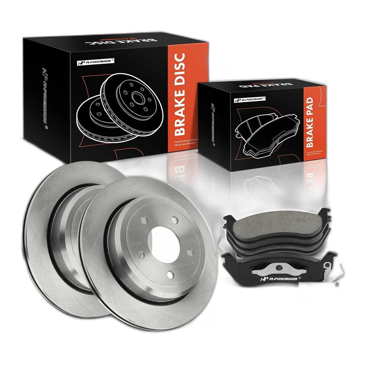 11.61 In (295mm) Rear Vented Brake Rotors and Ceramic Pads Kit